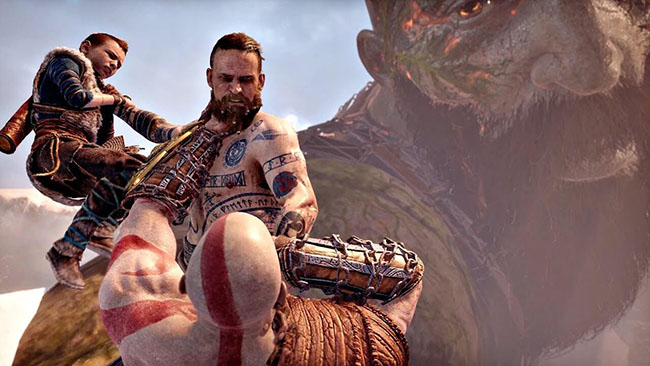 Kratos bị Baldur tập kích