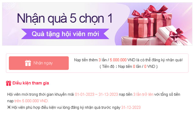 Khuyến mại Kubet 5 chọn 1